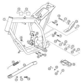 CABALLETE LATERAL L=319MM PLATA 2001