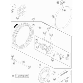 OSO.TUBO SEPARADOR TRASERO SX 60/65