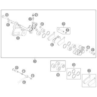 PINZA DE FRENO TRASERA CPL.65SX 09