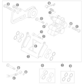 PINZA DE FRENO RE. CPL. 85SX 08