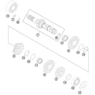 SOLID GEAR 2ND G. 16-T 2S16