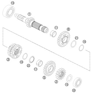 ENGRANAJE DESLIZANTE 3./4.GANG,Z=20/22