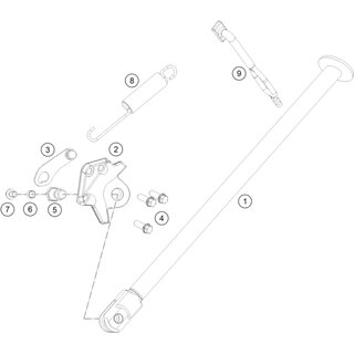 TORNILLO PARA CABALLETE LATERAL M10X26,7