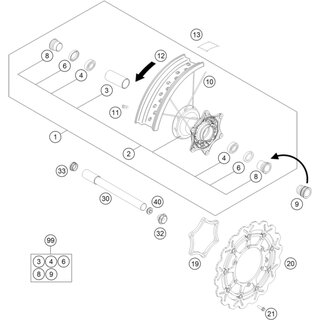 SOPORTE DE DISCO DE FRENO 8,5 MM