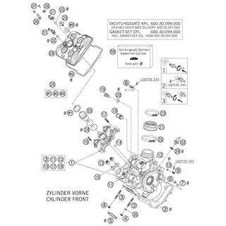 JUEGO DE JUNTAS DE TAPA DE VLVULA FR+RR