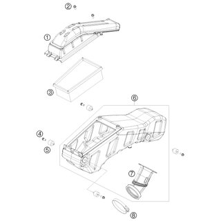 CAJA DE FILTRO CON BRIDA DE ADMISIN