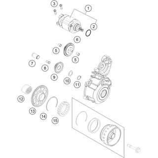 E-STARTER MOTOR CPL.