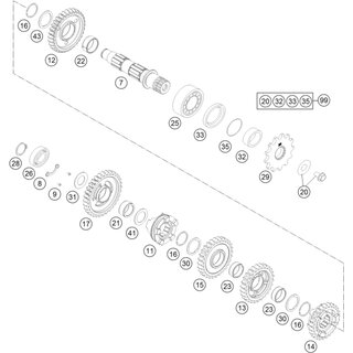 ENGRANAJE DESLIZANTE 5.G.,Z=25