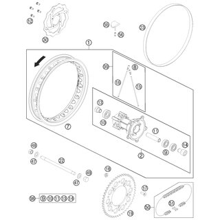 EJE TRASERO 213MM M12X1