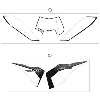PEGATINA DISPLACEM. 450 EXC 11