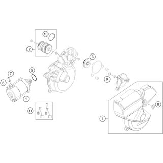 TAPA DEL MOTOR DE ARRANQUE CPL.