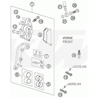 PINZA DE FRENO DELANTERA BREMBO 00