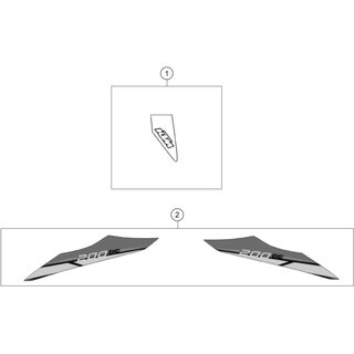 CALCOMANA PARTE TRASERA 200 EXC 14