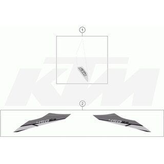 AUFKLEBER-SET HECK 450 XC-W 14