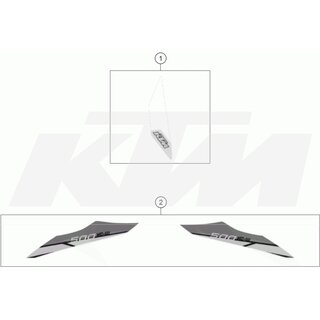 AUFKLEBER-SET HECK 500 XC-W 14
