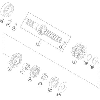 ENGRANAJE DESLIZANTE 3./4.G Z=17/19