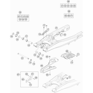 SWINGARM REP. KIT 105/85 SX