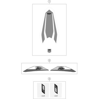 DISPLACEM.STICKERSET 250 XC 16