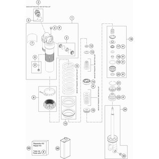 Retenedor de muelle M58,1x2 plstico