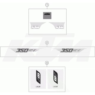 AUFKLEBER-SET HECK 350 XC-F 16