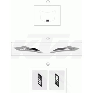AUFKLEBER-SET HECK 350XCF-W 16