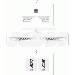AUFKLEBER-SET HECK 450 XC-F 16