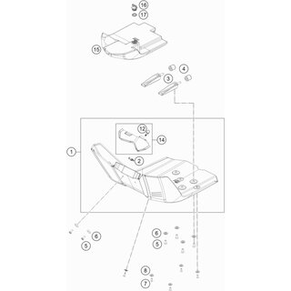 SOPORTE PROTECTOR MOTOR TRASERO CPL.