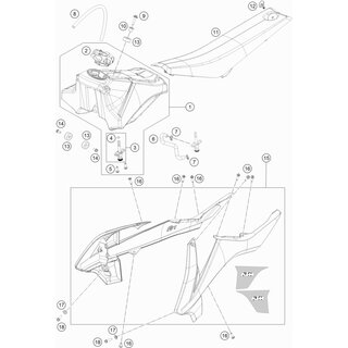 SPOILER SET 65 SX 2016