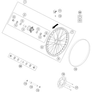 FR. WHEEL CPL. BLK FREER. E-SM