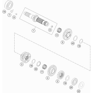 ENGRANAJE DESLIZANTE 3./4.G. Z=20/22