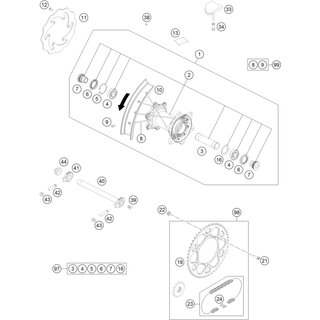 KIT RADIOS TRASERO 18 EXC 17