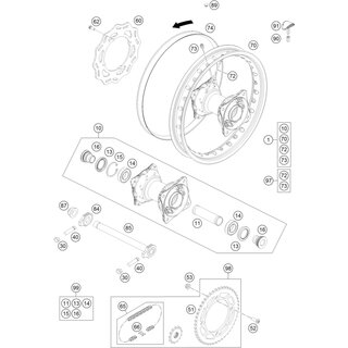 LLANTA TRASERA 14X1,60 NEGRA