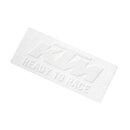 Logo Sticker White - Orange