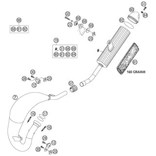 TUBO DE ESCAPE 85 SX 2003