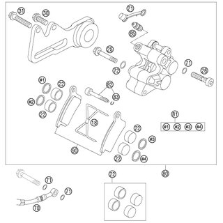 BR CALIPER RE. CPL. 85SX 06