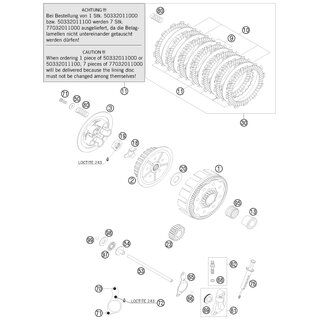 EMBRAGUE EXTERIOR 73-T 125/200 06