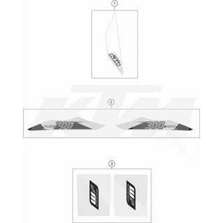 AUFKLEBER-SET HECK 300 XC-W 15