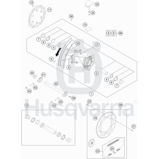 Kettenrad 45-Z schwarz