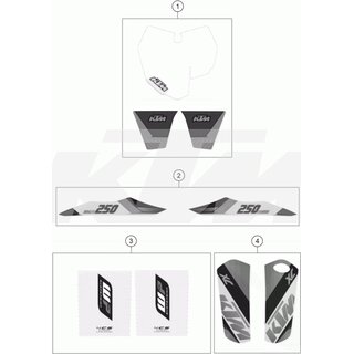 AUFKLEBER HECK 250 XC-F   2015