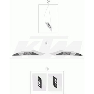 AUFKLEBER-SET HECK 500 XC-W 15
