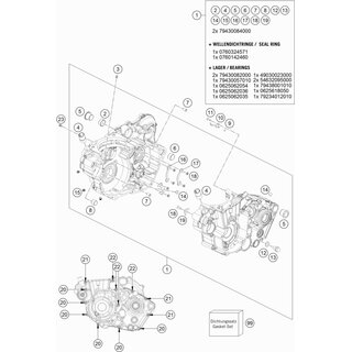 KIT JUNTAS MOTOR 450 EXC-F 17