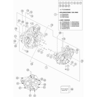 KIT JUNTAS MOTOR 250 EXC-F 17