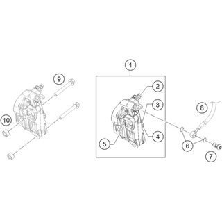 Pinza de freno, radial