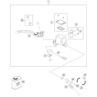 PALANCA FRENO DE MANO AJUSTABLE 16
