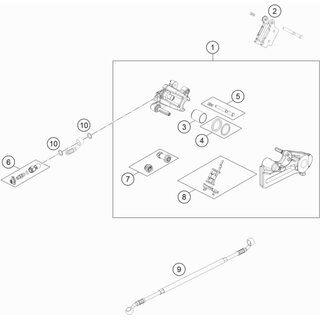 Bremszange hinten TE/FE - ohne Belge