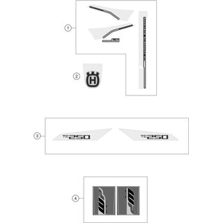 Aufkleber Set TC 250
