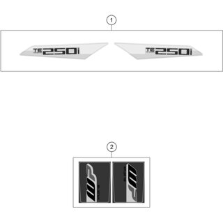 AUFKLEBER SET TE250i  18