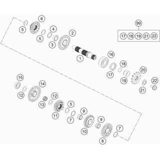 Arandela de empuje 15,2x25x0,5