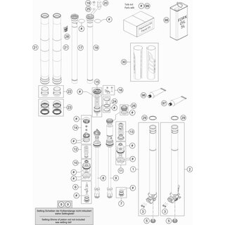Gabelfaust links + Rohr kpl.