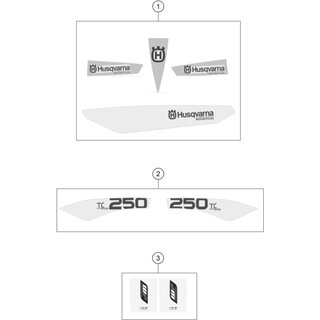 AUFKLEBER-SET HUBRAUM 250TC 15